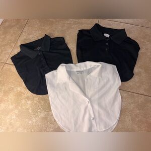 Elegant Black and White Button Down Shirt Set